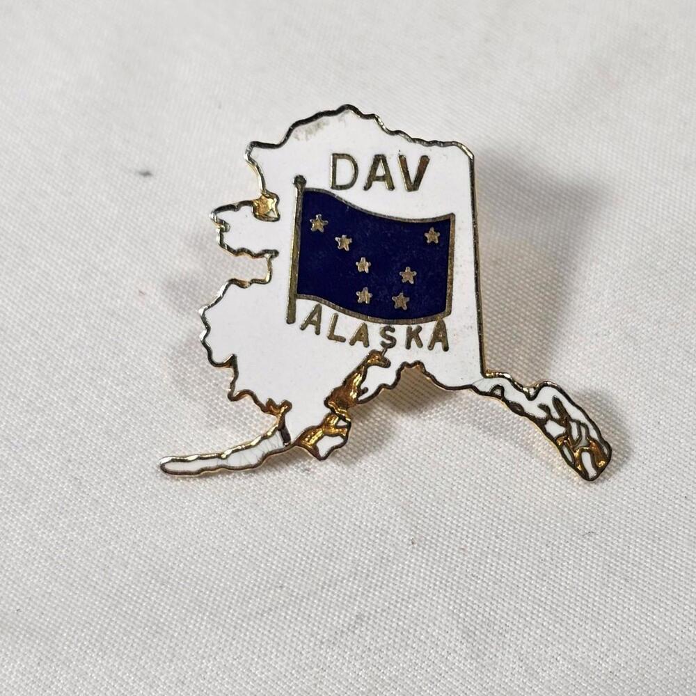 State of Alaska DAV Disabled American Veterans Enamel Member Lapel Pin